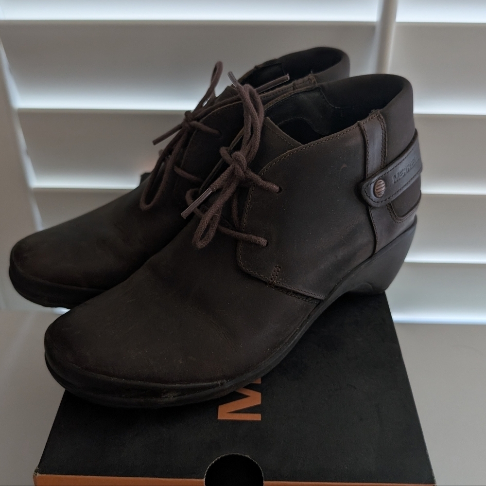 🥁 Merrell Veranda Lace Ankle Boot In Butter Rum (with box) - Picture 4 of 13